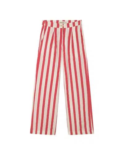 Thinking Mu Women's Manolita Red Striped Pants