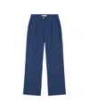 Thinking Mu Women's Manolita Seersucker Blue Pants In Blue
