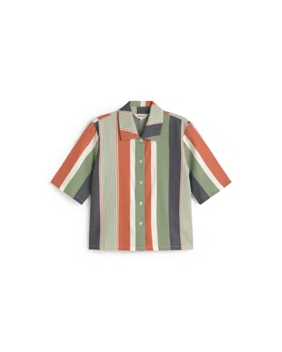 Thinking Mu Women's Multicolor Striped Printed Blouse Ane