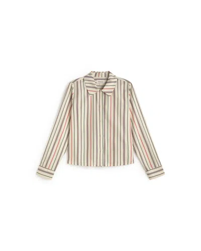 Thinking Mu Women's Multicolour Striped Duna Blouse In Neutral
