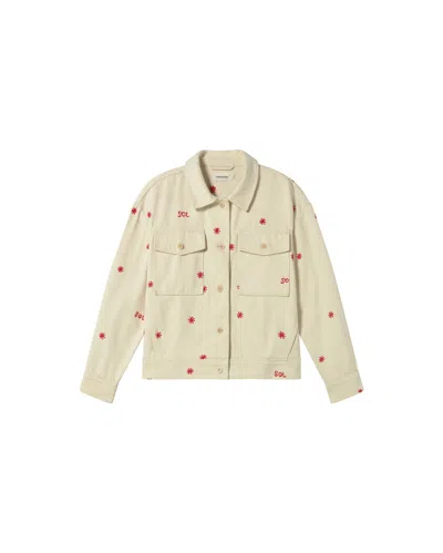 Thinking Mu Women's Neutrals Jacket Raw Sun Chain Frans