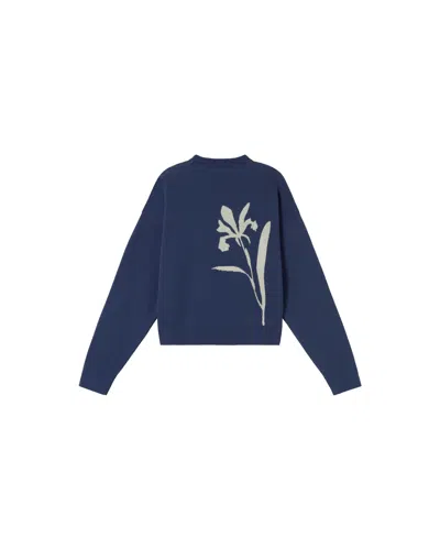Thinking Mu Women's Philis Blue Knitted Sweater