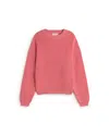 Thinking Mu Women's Pink Organic Cotton Carmen Sweater In Pink