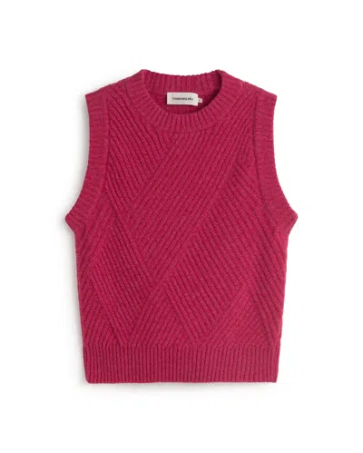 Thinking Mu Women's Pink Wool Kaia Vest