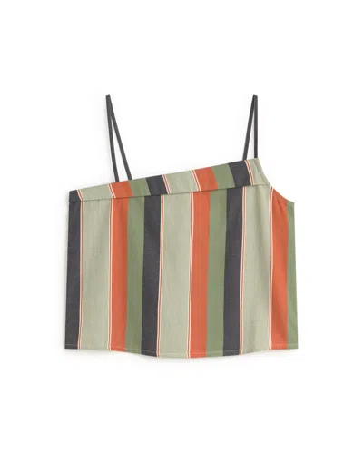 Thinking Mu Women's Raida Multicolor Striped Printed Top