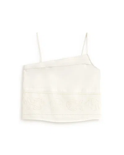 Thinking Mu Women's Raida White Embroidered Top