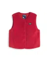 Thinking Mu Women's Red Fleece Jay Vest In Red