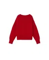 Thinking Mu Women's Red Knitted Sweater Clara In Red