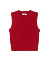 Thinking Mu Women's Red Knitted Wool Kaia Vest In Red