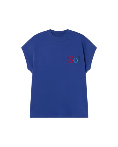Thinking Mu Women's T-shirt Blue Sun Type Volta