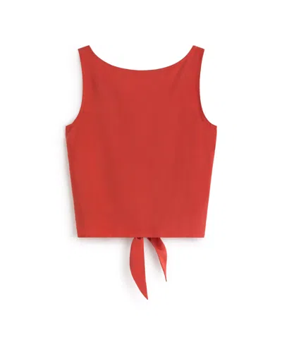 Thinking Mu Women's Top Red Cupro Bow Solea