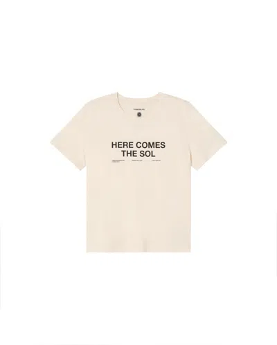 Thinking Mu Women's White Classic Sun T-shirt Ida