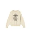 Thinking Mu Women's White Cloud Sheep Bonnie Sweatshirt In White