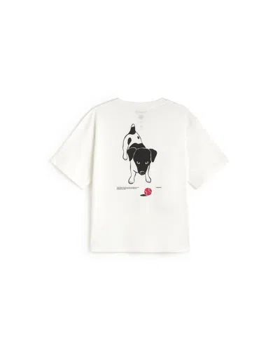 Thinking Mu Women's White Dog Ball Lucia T-shirt