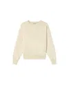 Thinking Mu Women's White Hand Embroidered Bird Jodie Sweatshirt In Neutral
