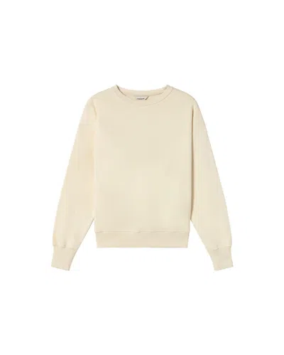 Thinking Mu Women's White Hand Embroidered Bird Jodie Sweatshirt In Neutral