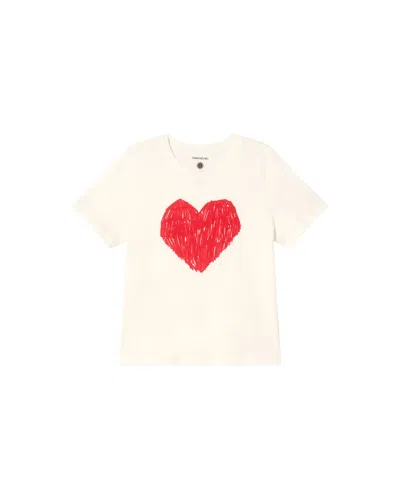 Thinking Mu Women's White Heart Ida T-shirt