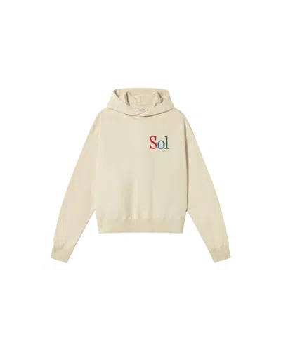 Thinking Mu Women's White Hooded Sweatshirt Sun Type Valeria