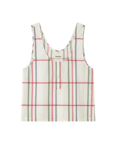 Thinking Mu Women's White Justine Multicolor Striped Top