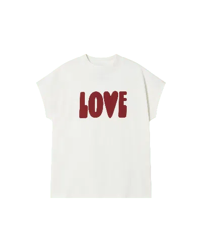 Thinking Mu Women's White Love Volta T-shirt