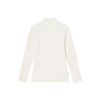 Thinking Mu Women's White Rib Organic Cotton Aine Top