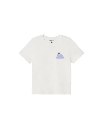 Thinking Mu Women's White T-shirt Bluedog Ida