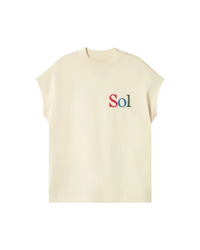 Thinking Mu Women's White T-shirt Sun Type Volta