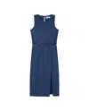 Thinking Mu Women's Wila Seersucker Blue Dress In Blue