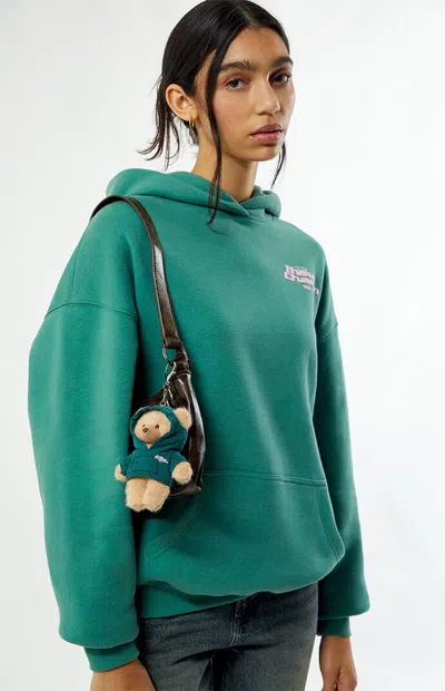 Third Charm Bear Hoodie Bag Charm Keychain In Green