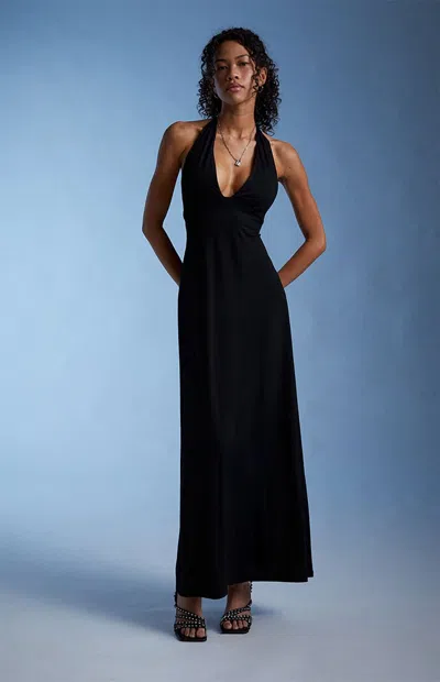 Third Charm Women's Alexa Halter Midi Dress In Black