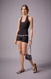 Third Charm Women's Black Corinne Romper In Black