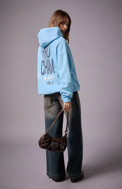 Third Charm Women's Blue Puff Graphic Vol. 2 Hoodie