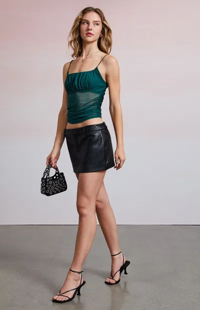 Third Charm Women's Faux Leather Micro Mini Skirt In Black