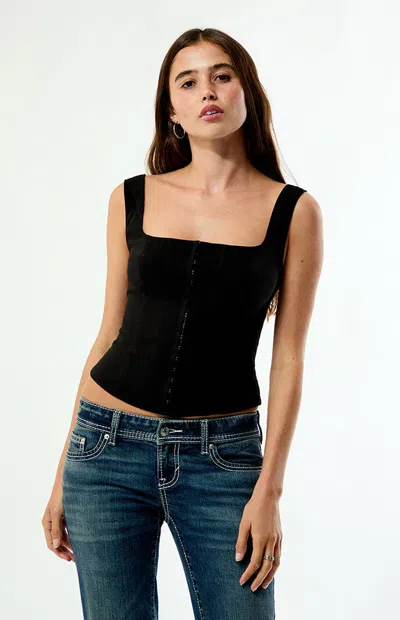 Third Charm Women's Maeve Corset Top In Black