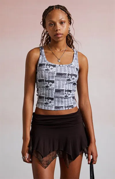 Third Charm Women's Melrose Scoop Tank Top In Allover Print In Multi