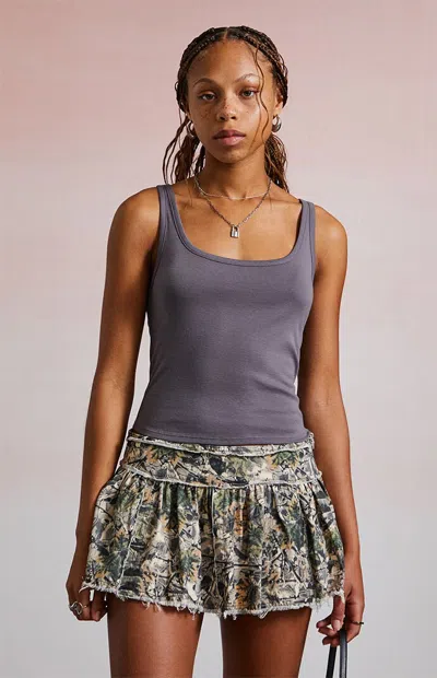 Third Charm Women's Melrose Scoop Tank Top In Gray In Multi