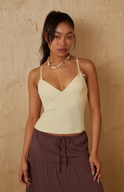 Third Charm Women's Rosie Tank Top In Mellow Yellow In Neutral