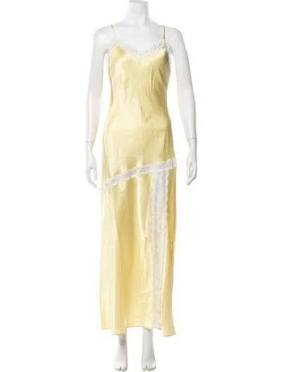 Pre-owned Third Form Acetate Long Dress In Yellow