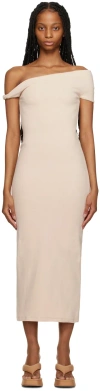 Third Form Beige Intertwined Midi Dress In Bone