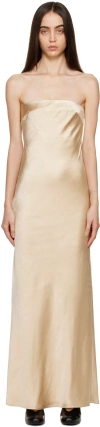 Third Form Beige Tie Back Maxi Dress In Sand