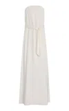 Third Form Bia Belted Strapless Crepe Maxi Dress