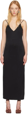 Third Form Black Form Cross Back Midi Dress In Washed Black