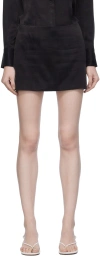 Third Form Black Lip Service Miniskirt In Jet Black