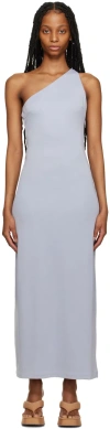 Third Form Blue Mode One Shoulder Midi Dress In Skyward