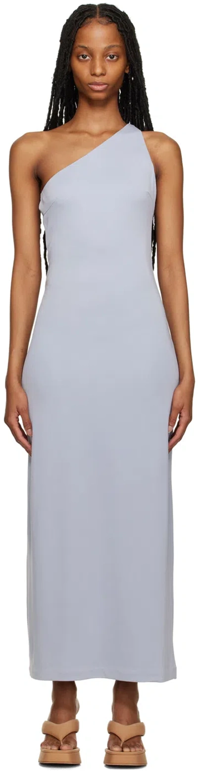 Third Form Blue Mode One Shoulder Midi Dress