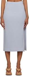 Third Form Blue Mode Split Side Midi Skirt In Skyward