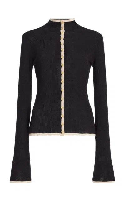 Third Form Bound Knit Cardigan In Black