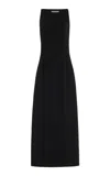 Third Form Chrome Vision Open Back Crepe Maxi Dress In Black