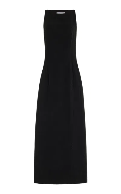 Third Form Chrome Vision Open Back Crepe Maxi Dress In Black