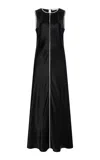 Third Form Contrast-trimmed Crepe Maxi Dress In Black,white